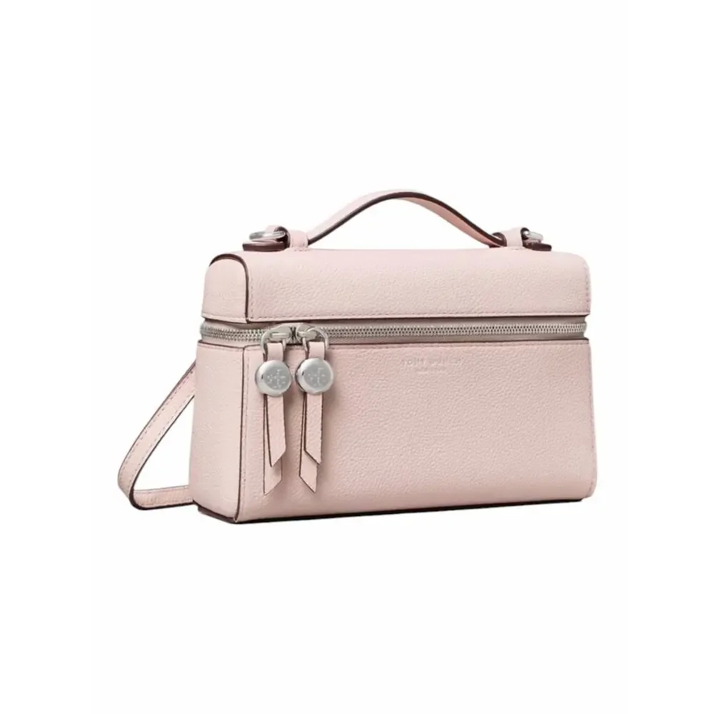 Tory Burch Slim Romy Top Handle Bag Leather Crossbody Bag Rose Pink